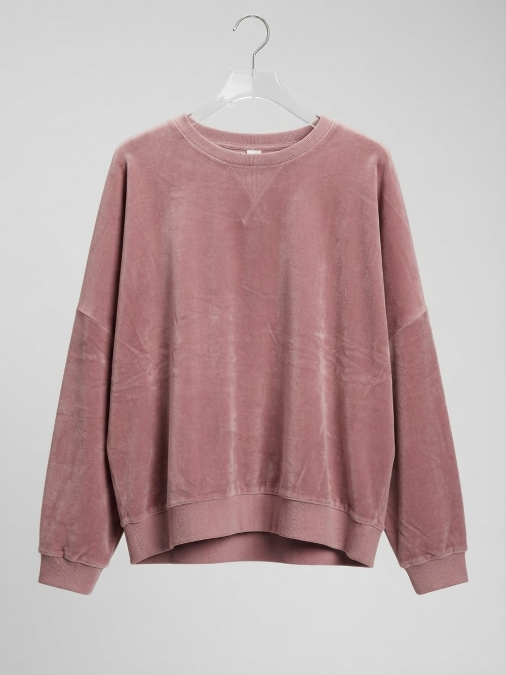 Cotton On Body Luxe Velour Pullover Sweatshirt Size XL Dusty Rose Zephy